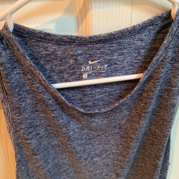Nike drifit tank navy heAther, medium, m - Picture 2 of 4